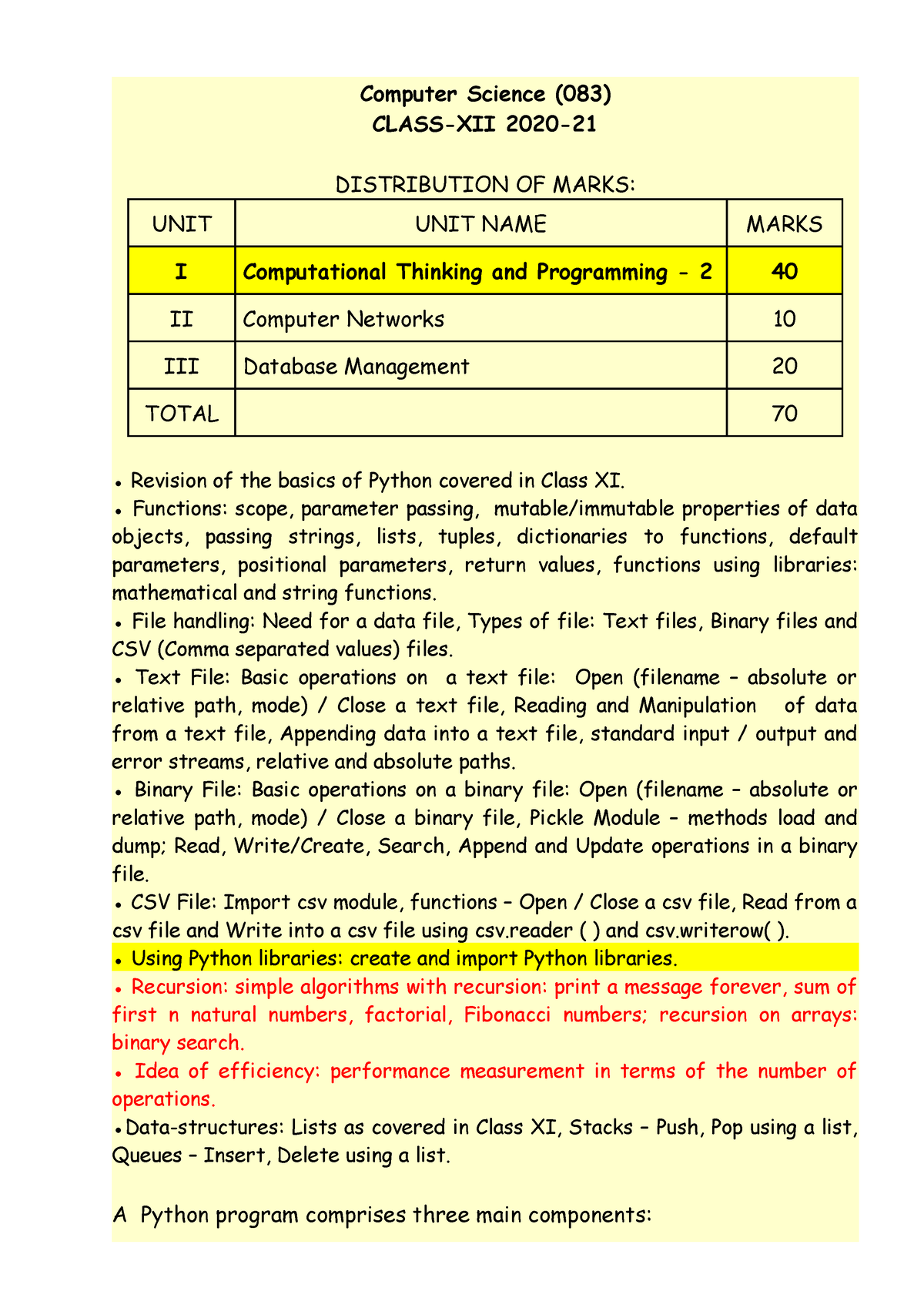 XII Lesson plan File handling Text Files   DIGITAL LEARNING CLASS ...