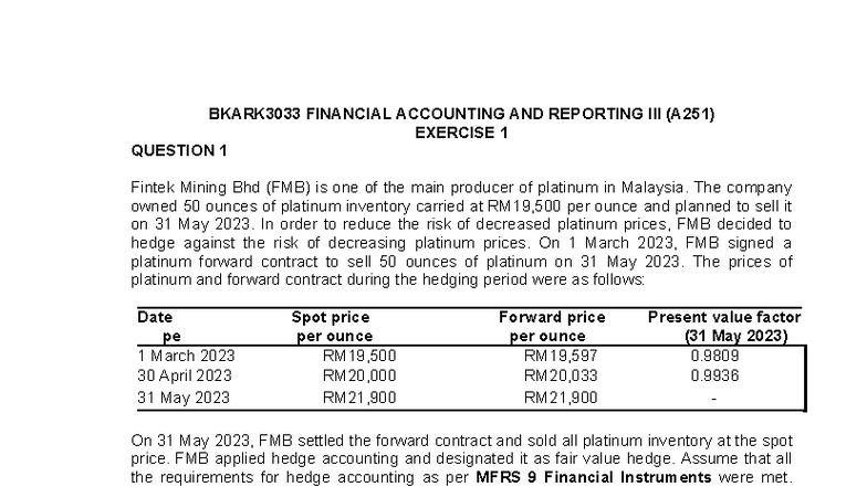 BKARK3033 FINANCIAL ACCOUNTING AND REPORTING (A251) EXERCISE 1 ANALYSIS ...