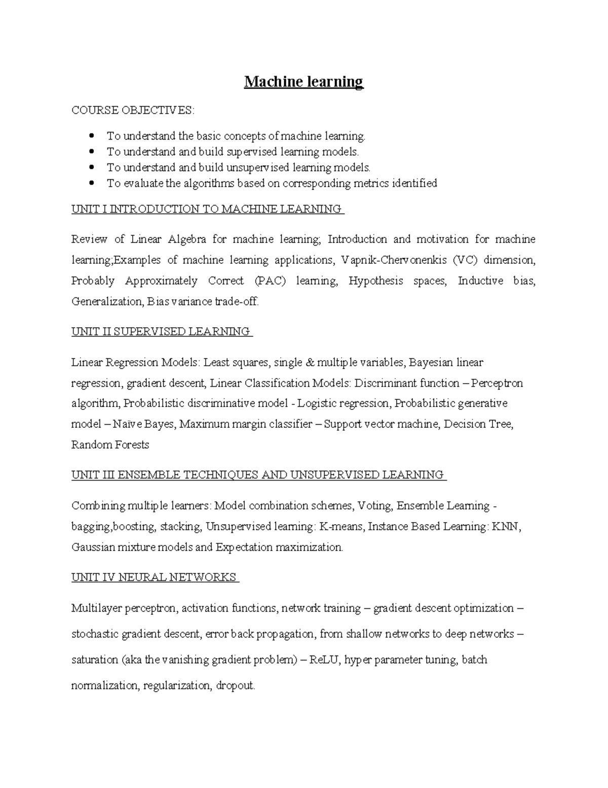 CS3352 Final Exam Notes on Fundamentals of Data Science at Anna ...