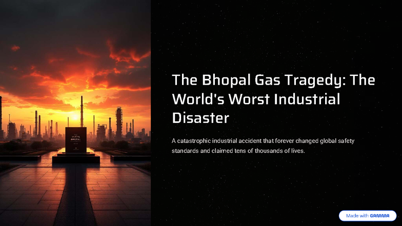 Bhopal Gas Tragedy: Lessons from the World's Worst Industrial Disaster ...