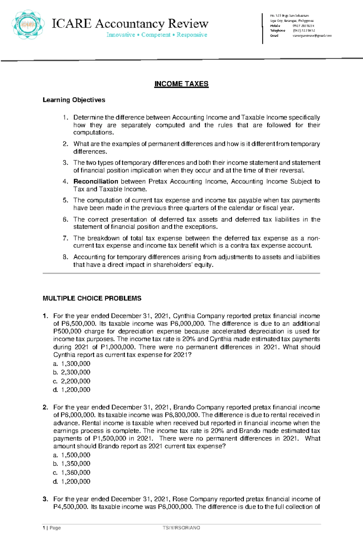 FAR Concepts Overview: Financial Reporting Framework & Standards - Studocu