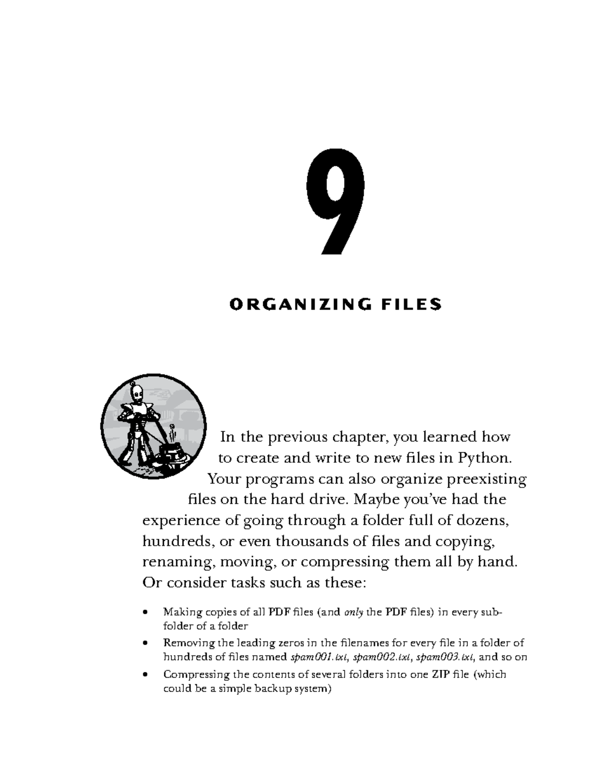 Python module 4 textbook - 9 o r g A n i z i n g f i l e S In the ...