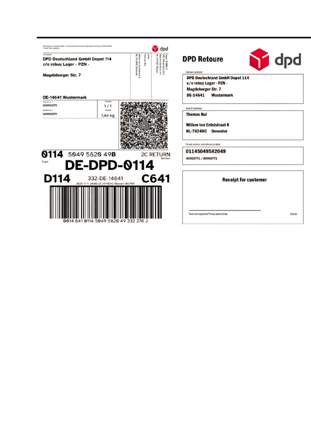 DPD Return Report: Damage Notification Guidelines - Studeersnel