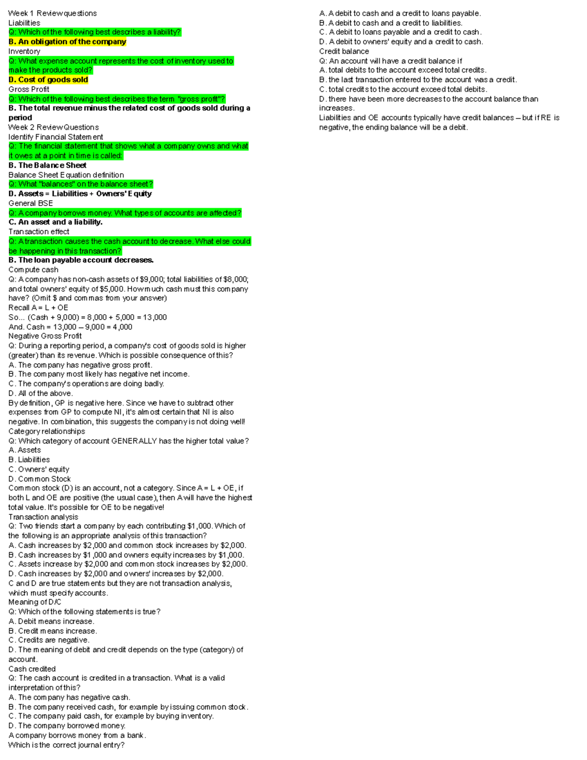 210 Exam 3 Cheat Sheet - just some notes - Week 1 Review questions ...