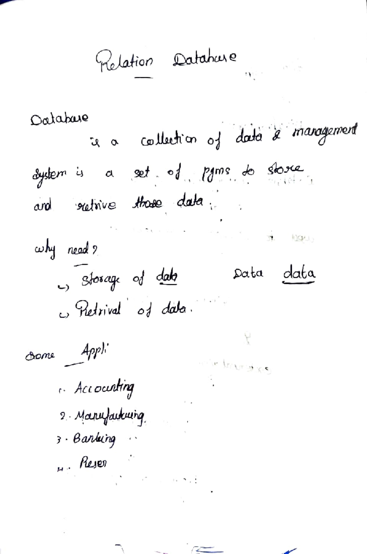 Database Management Systems Lecture Notes (CS101) - May 2024 - Studocu