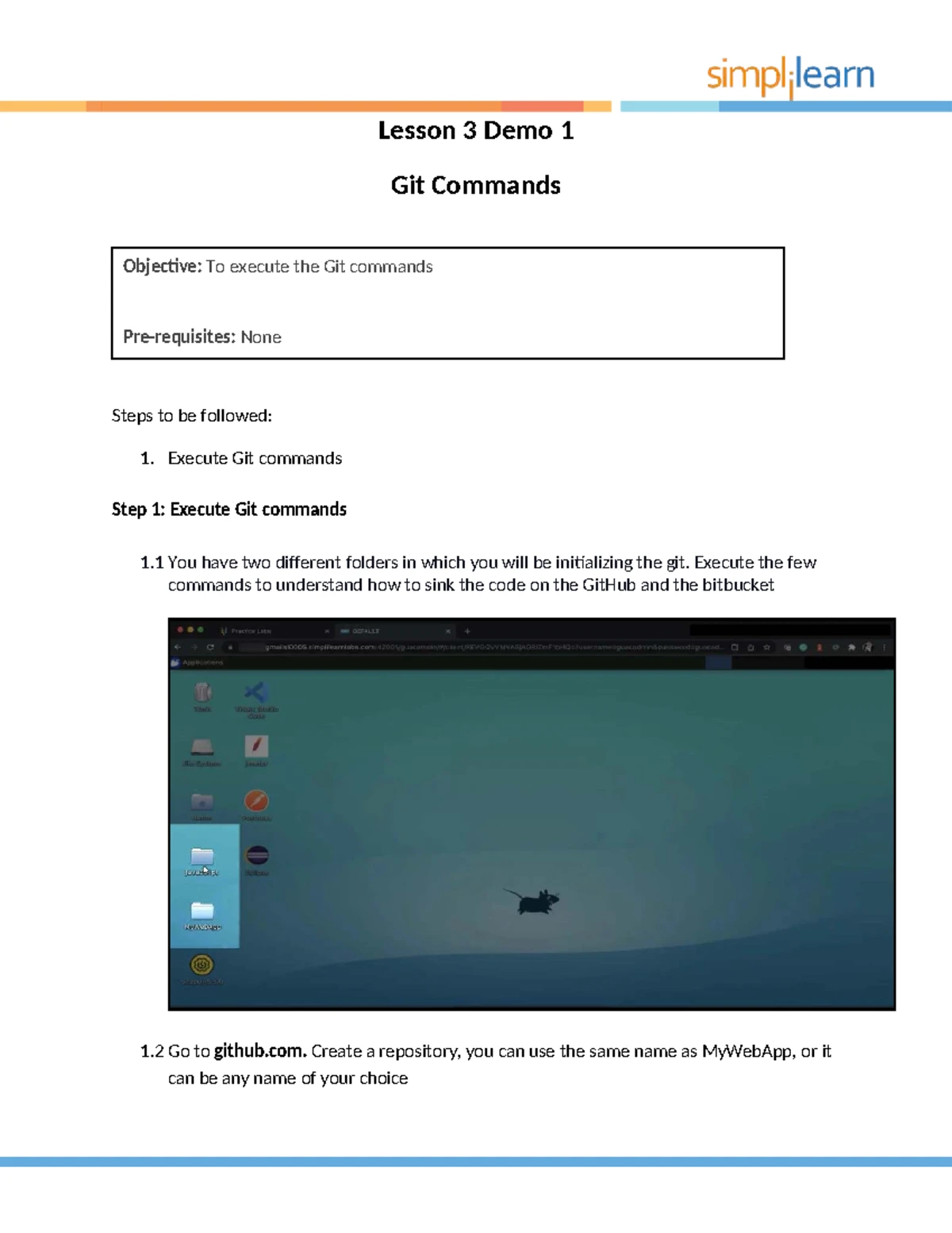 Lesson 2.1: Configuring Git Account with GitHub Setup Guide - Studocu