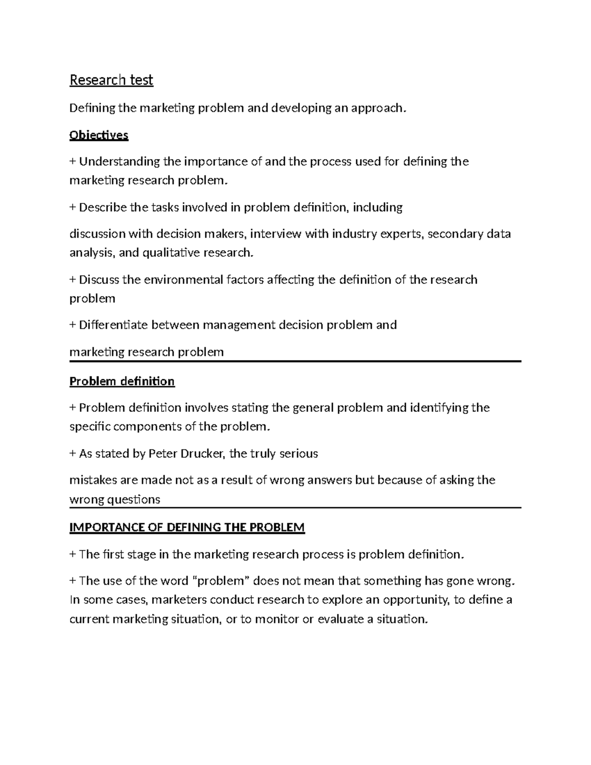 Defining the Marketing Research Problem: Methodology and Approaches ...