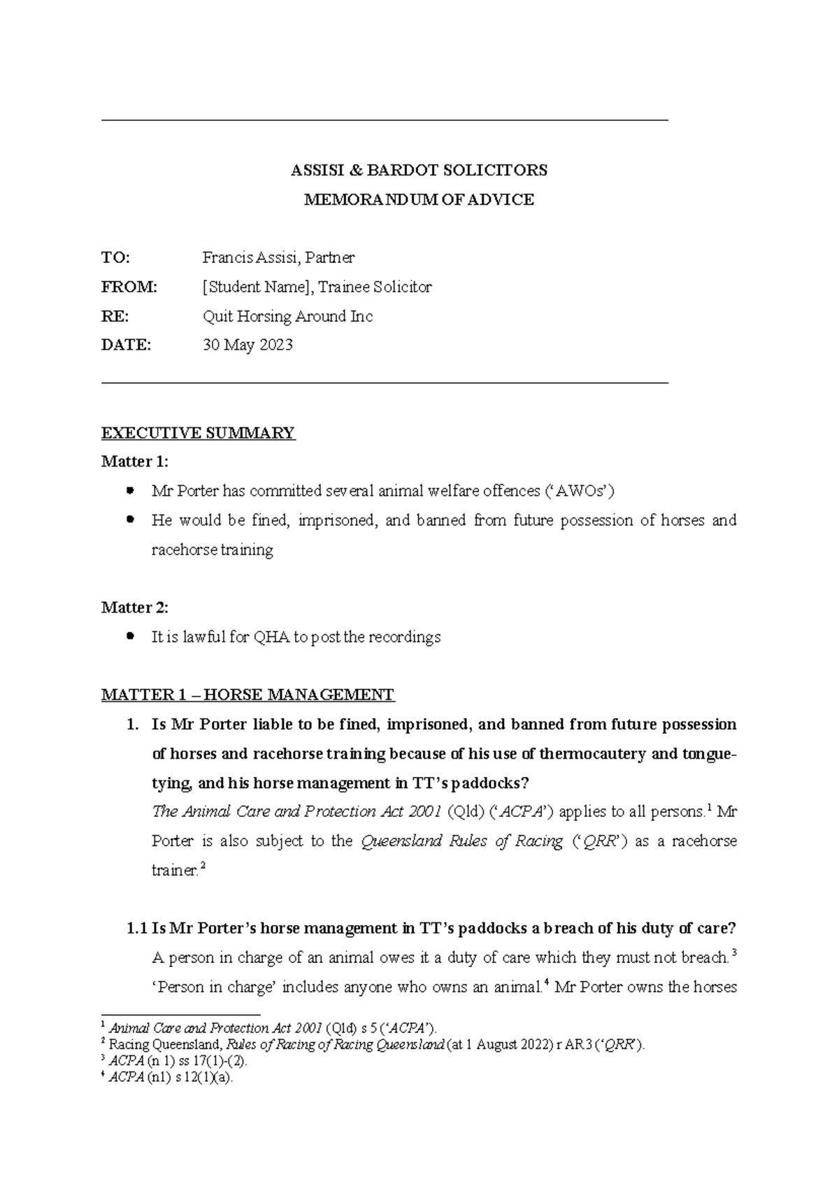 2023 - Sem 1 - Assessment Item 3 - Research Paper on Animal Welfare ...