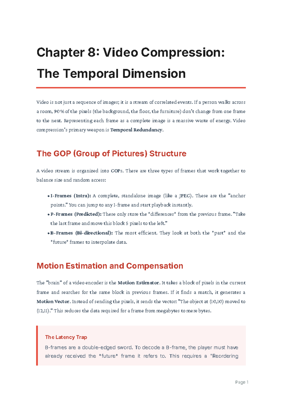 Chapter 08: Video Compression - The Temporal Dimension Insights - Studocu