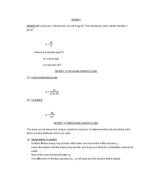 Density Determination of Irregular Solids - BGCSE Form 4 & 5 Notes ...