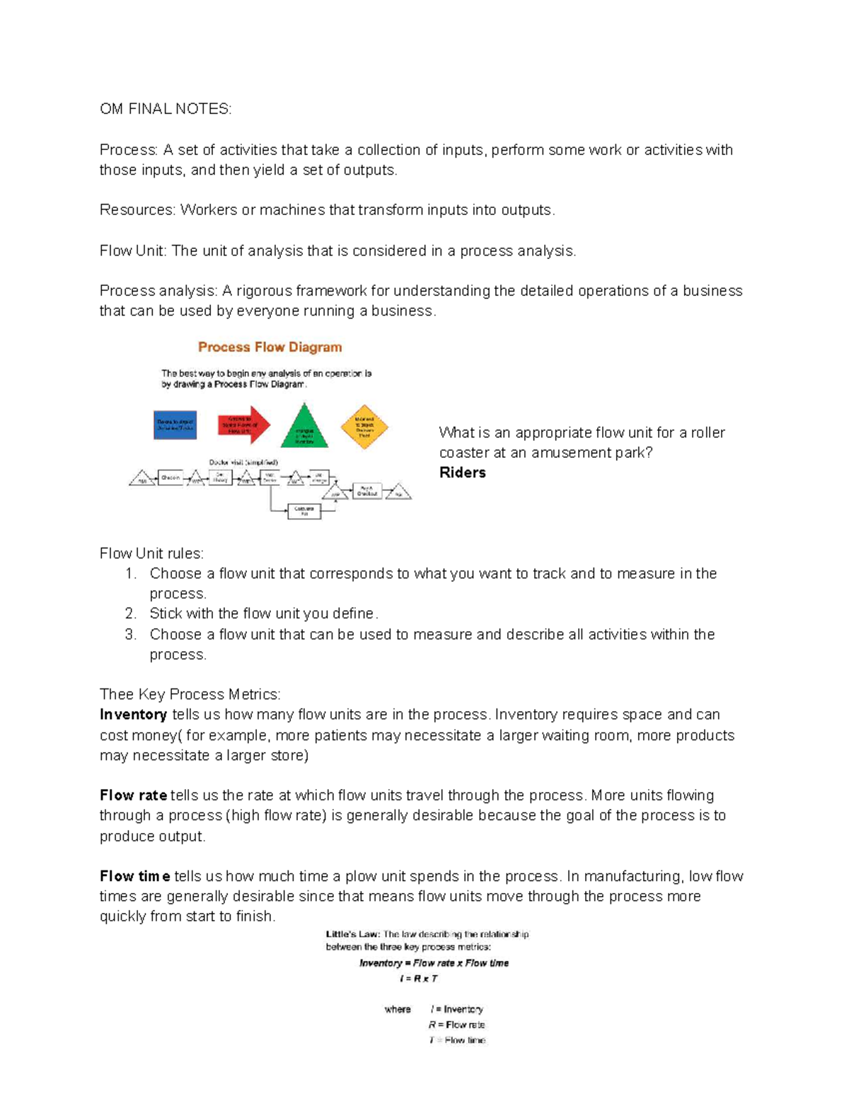 OM Final Exam Notes: Six Sigma, Project Management, and Quality Control ...