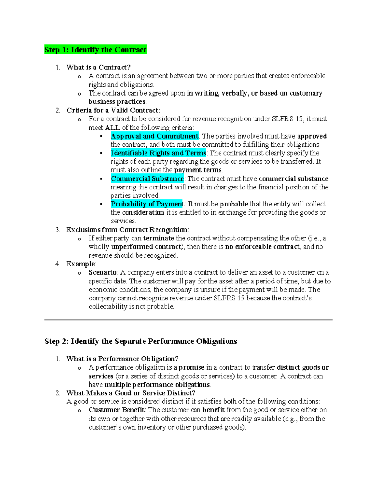SLFRS 15 Revenue: Understanding Contracts and Performance Obligations ...