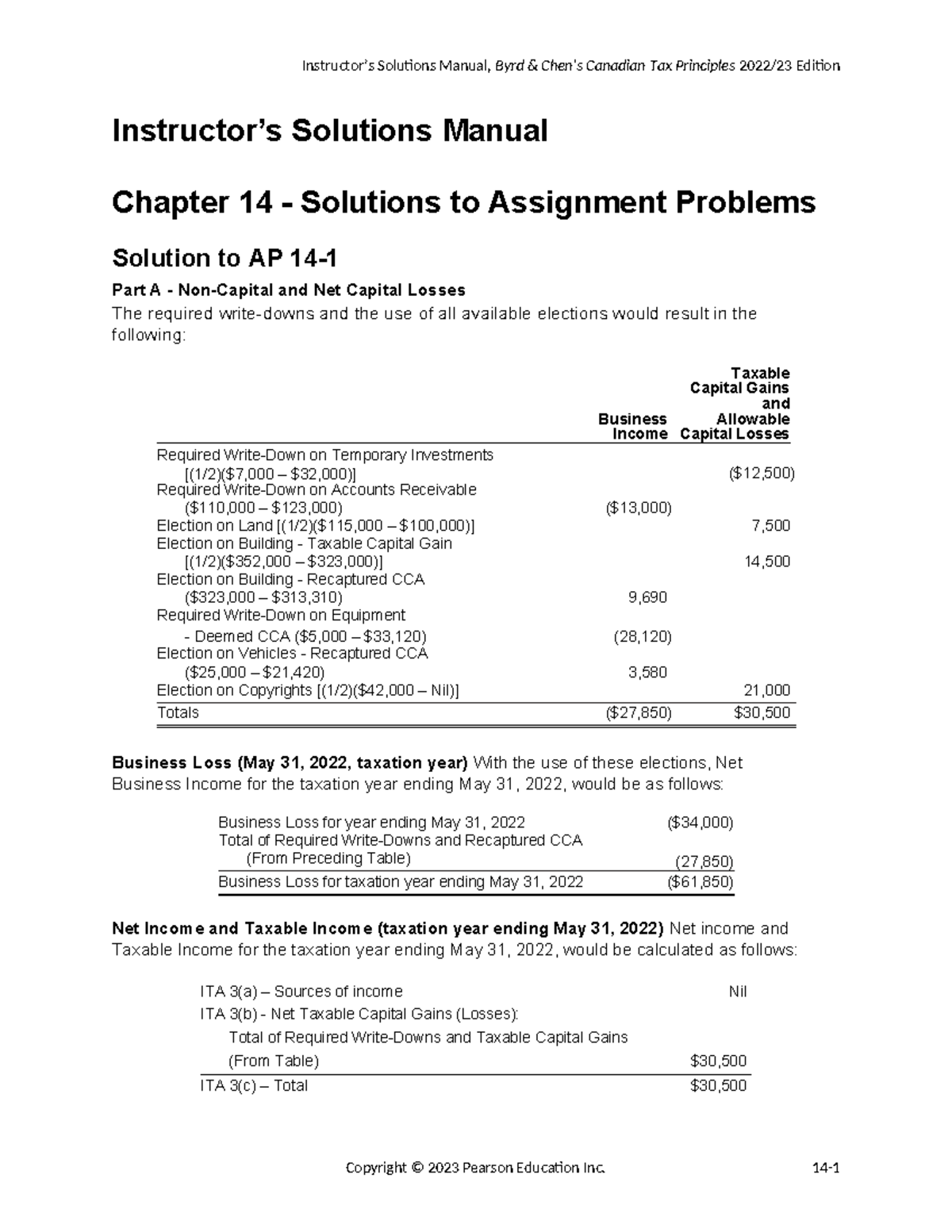 Byrd Chen 2022 ISM Solutions Ch14 - Answers to Practice Problems - Studocu