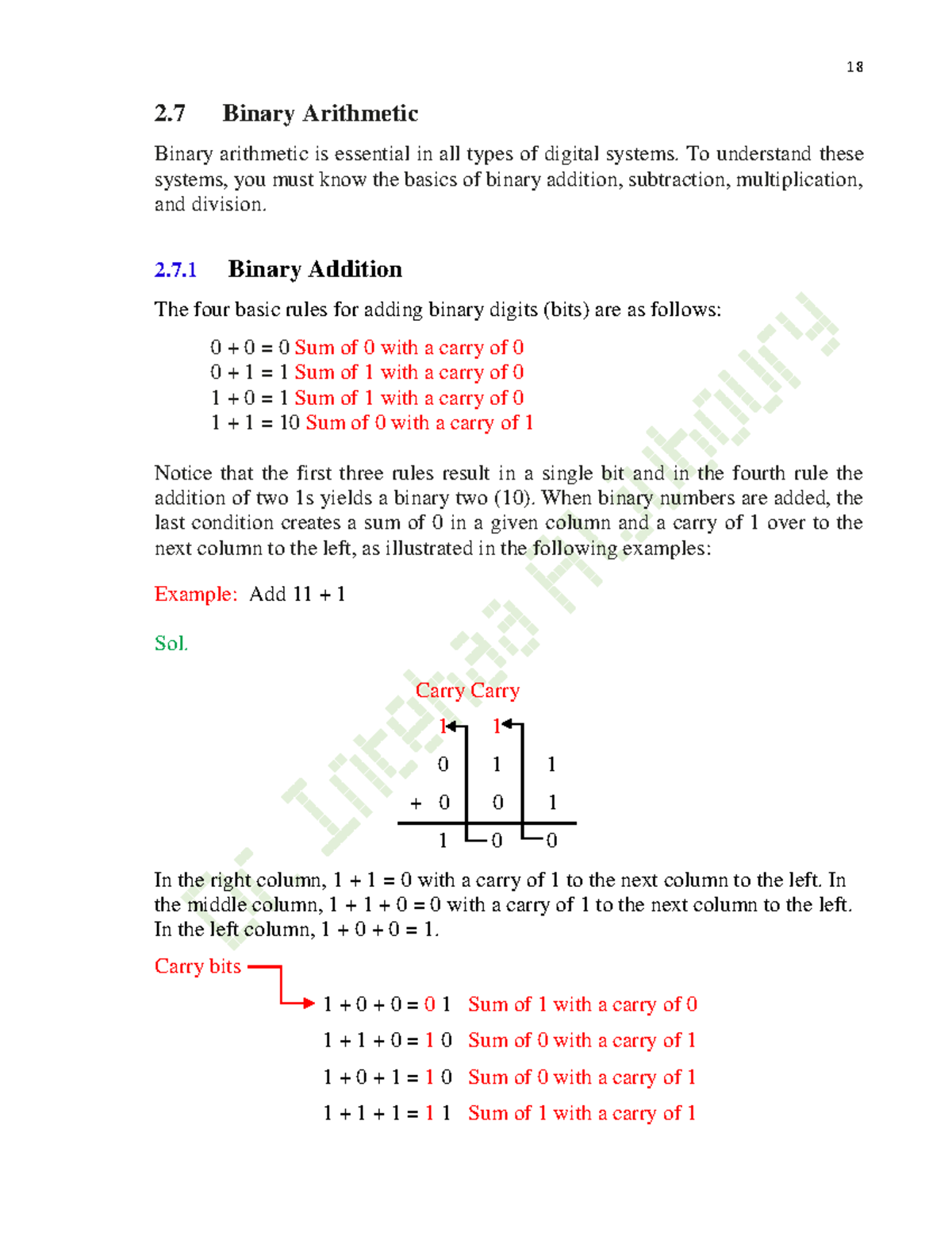 18 2.7 Binary Arithmetic: Basics of Binary Operations and Codes - Studocu