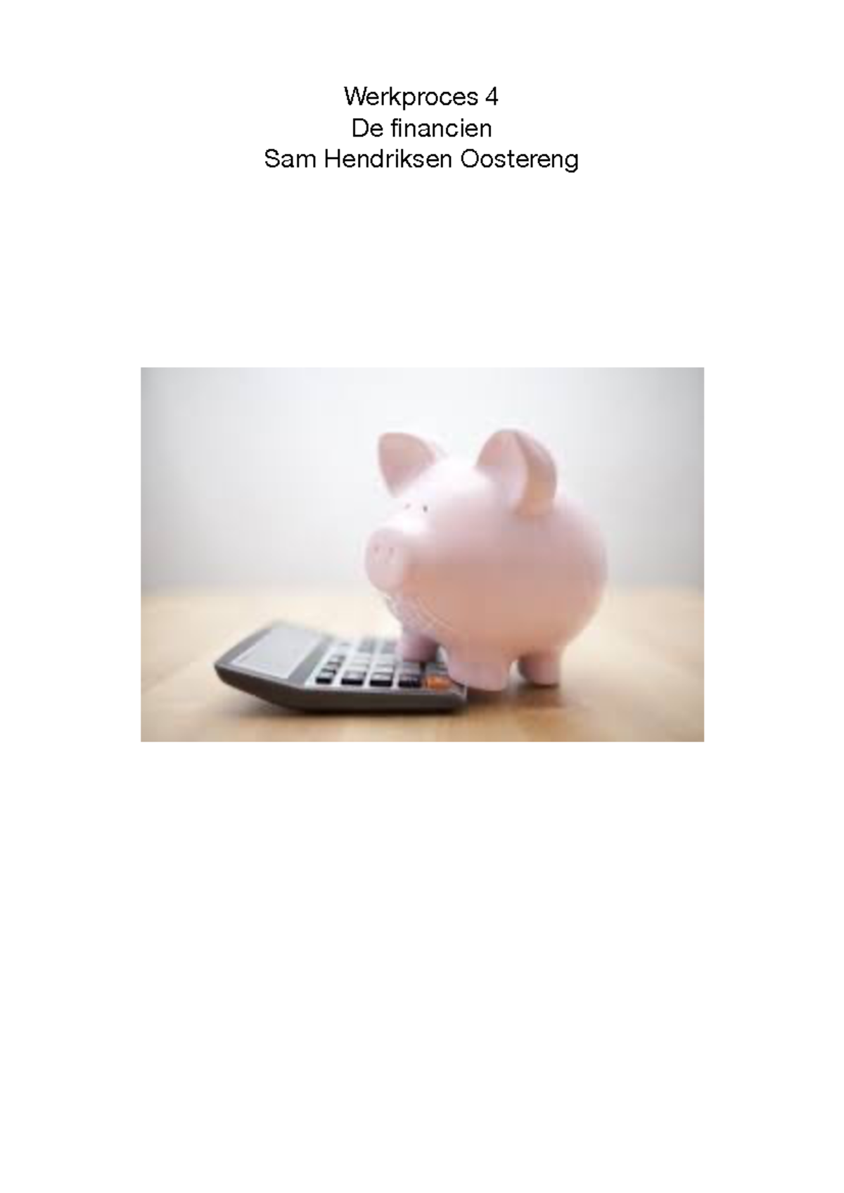 Werkproces 4: Financiële Analyse en Budgetbewaking door Sam Hendriksen ...