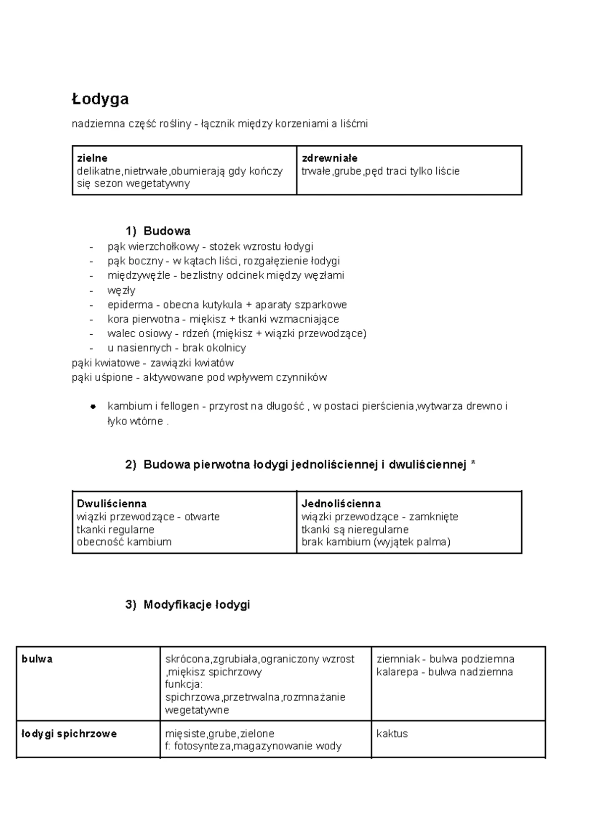 Sprawdzian Z Biologii Korzeń łodyga Liść www.studocu.com