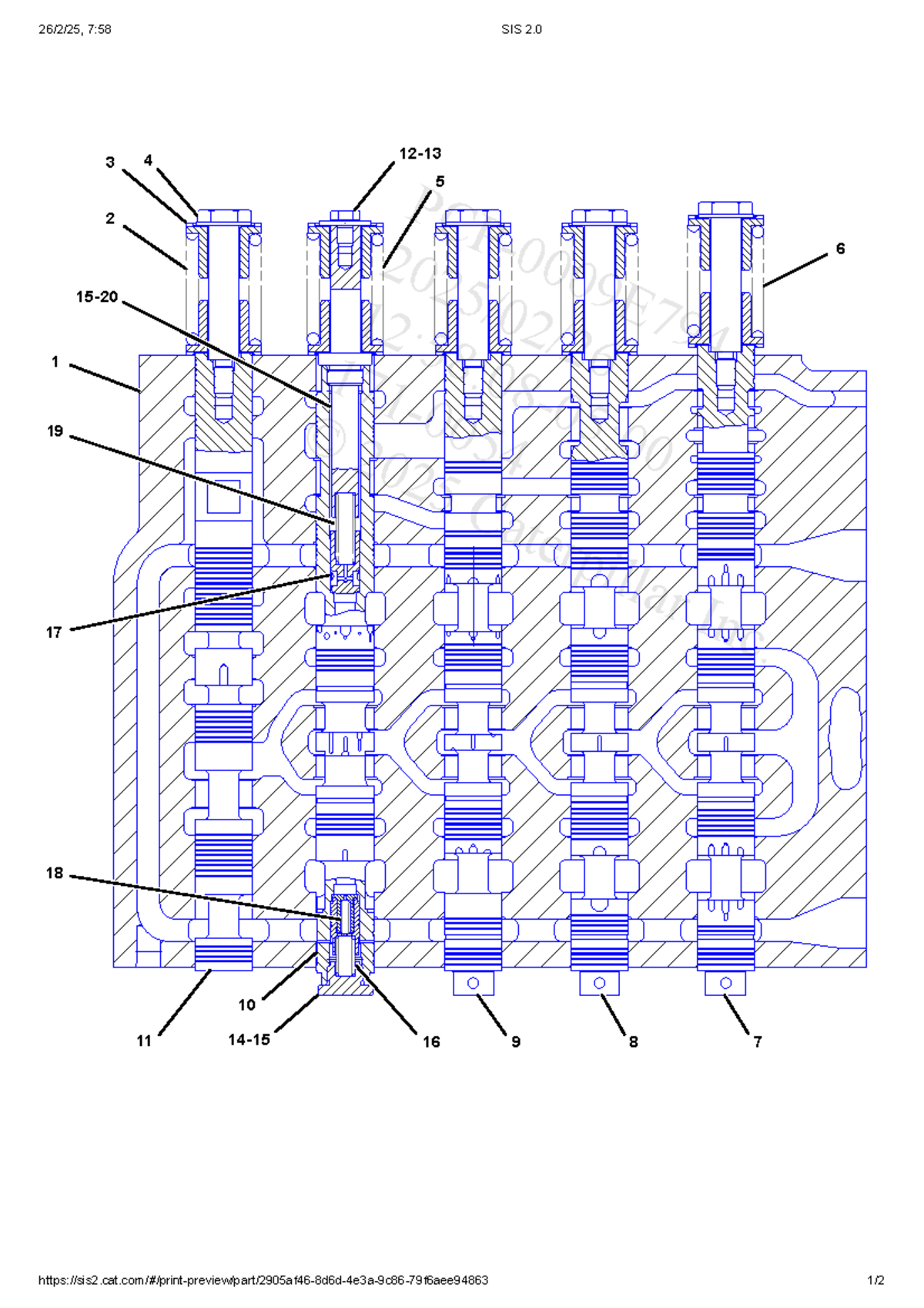 171-0054 Valve GP- Control - 26/2/25, 7:58 SIS 2. ####### 12:58:08-05 ...