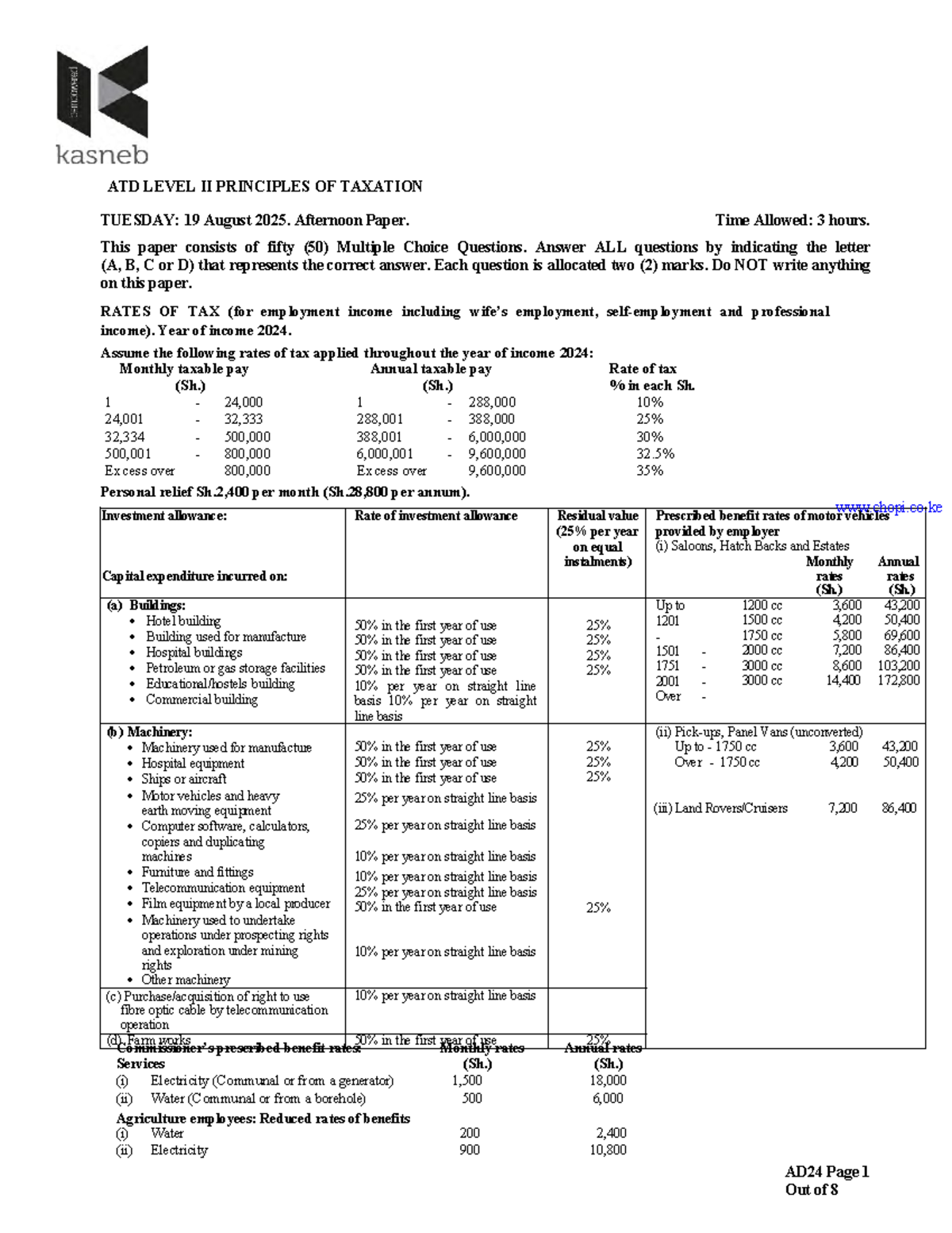 ATD LEVEL II PRINCIPLES OF TAXATION FINAL EXAM: 3 December 2024 - Studocu