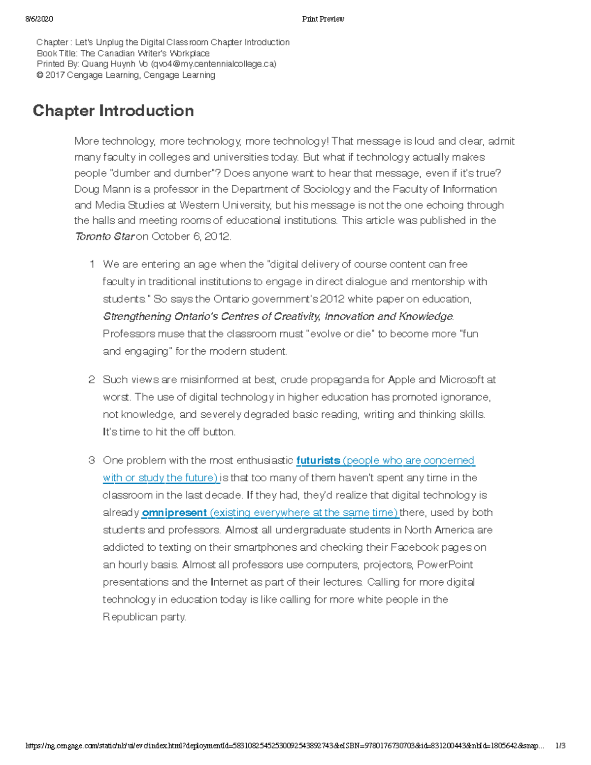Unplug the digital classroom - 8/6/2020 Print Preview - Studocu