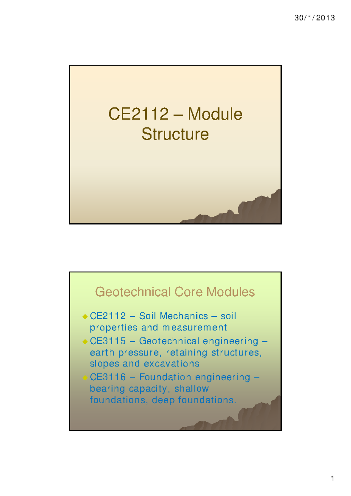 CE2112-0 - Soil Mechanics Module Overview and Study Guide - Studocu