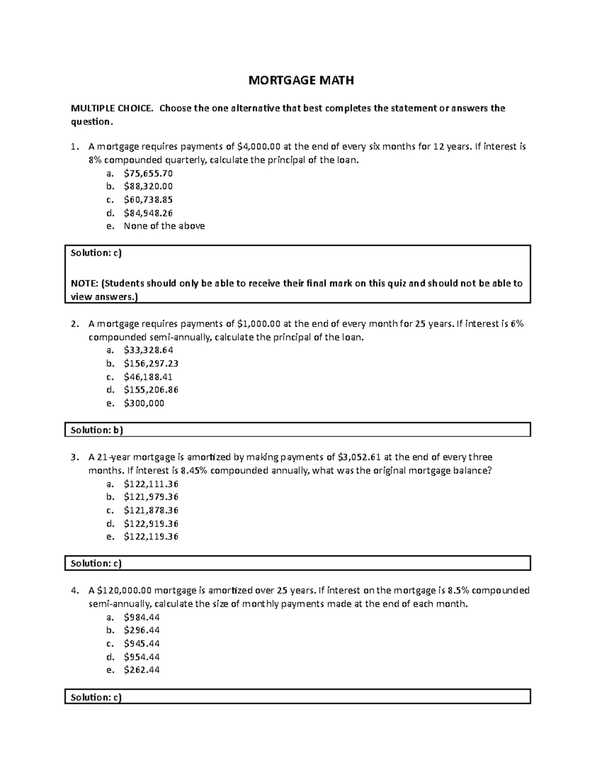 Bond Math Problems and Solution 1132 - BONDS 1. What is the quoted ...