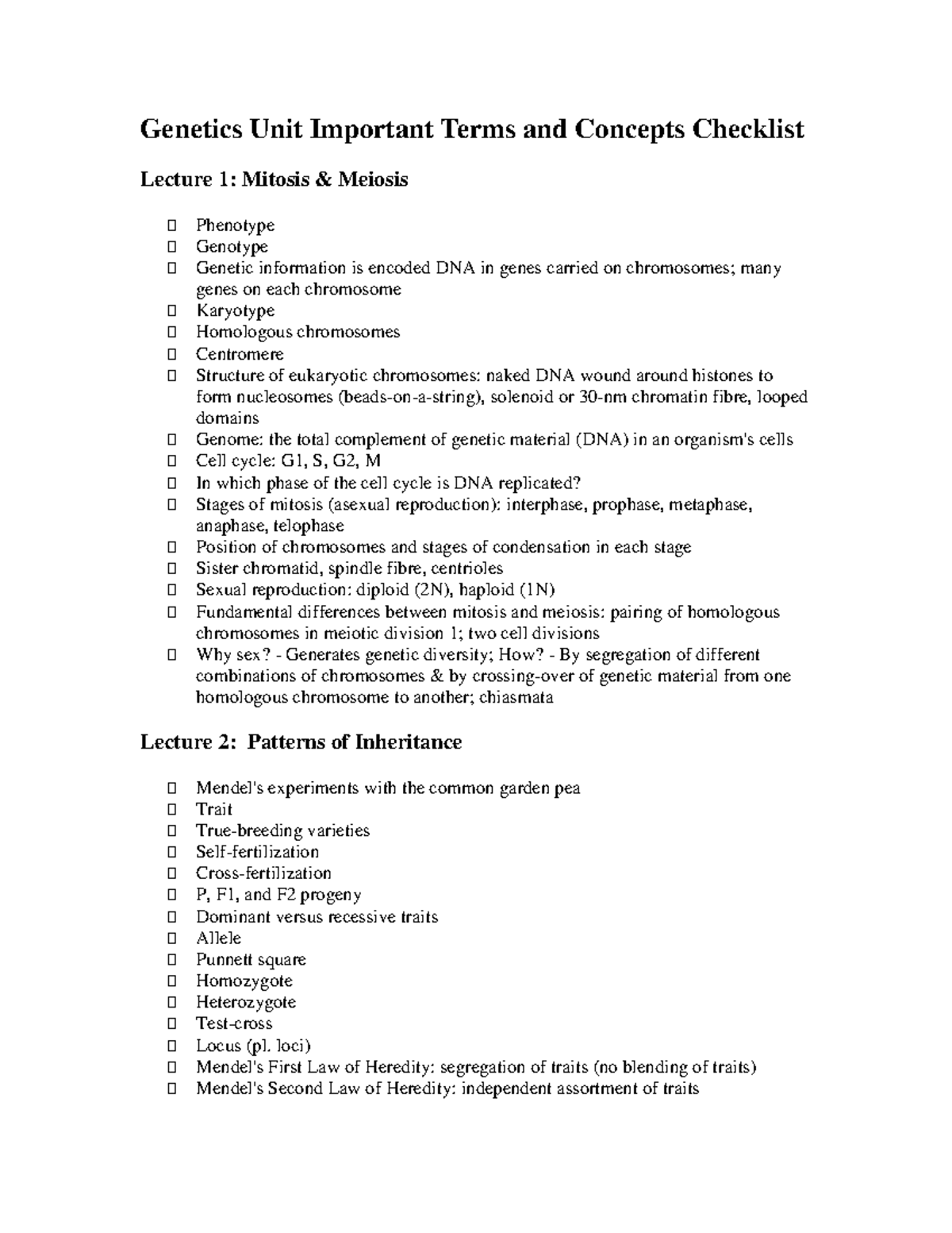 Genetics 101: Key Terms & Concepts Overview - Lecture Series Notes ...