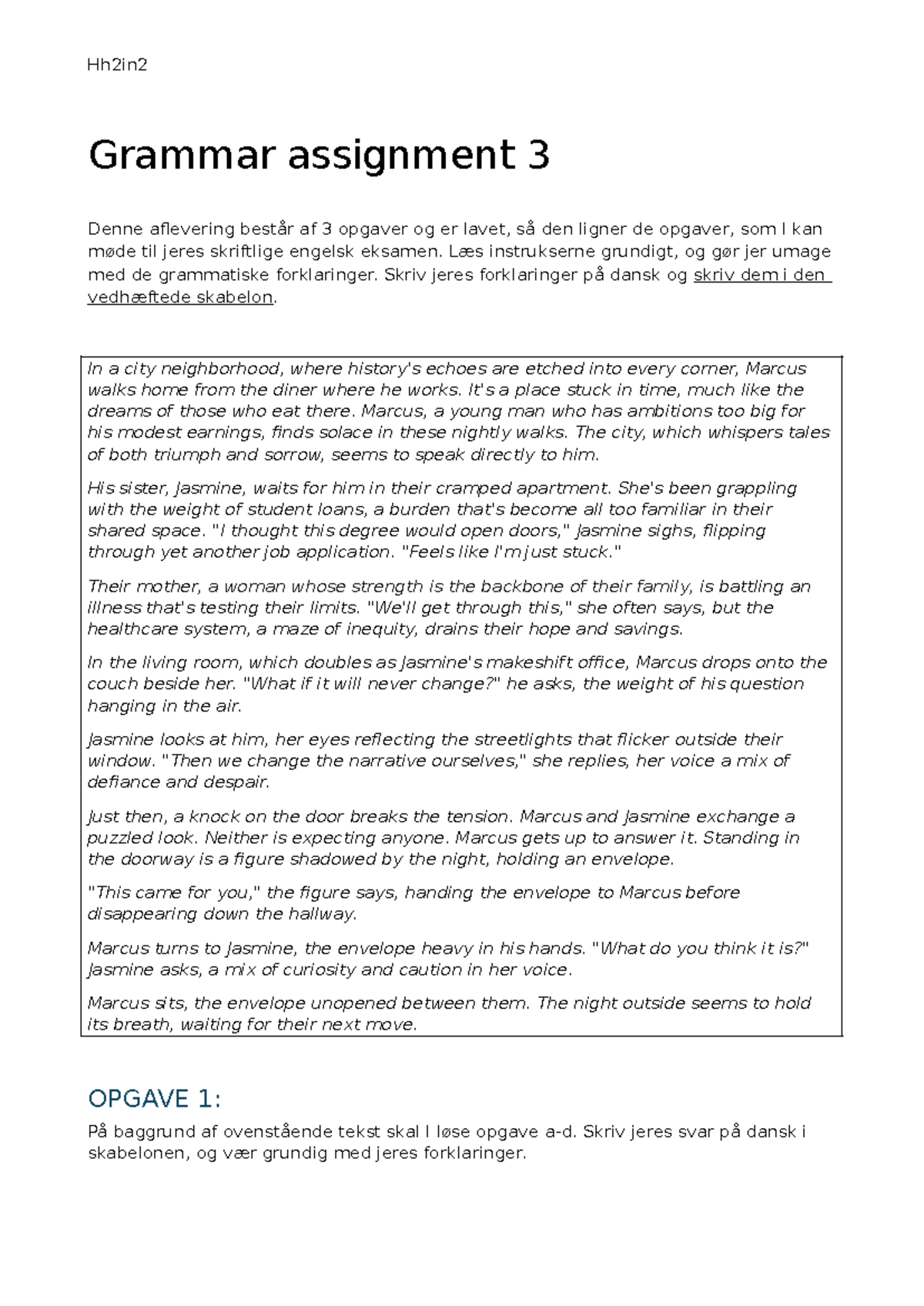 Grammar Assignment 3 (Hh2in2) - English Exam Prep - Studocu