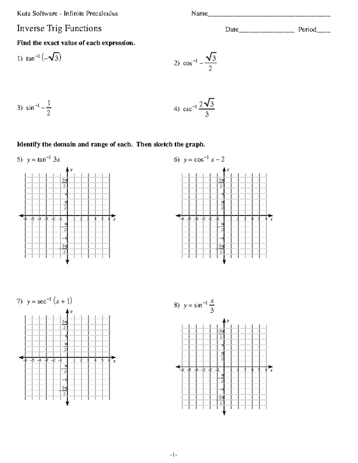 Right Triangle Trigonometry Worksheet - Precalc 04 - Studocu