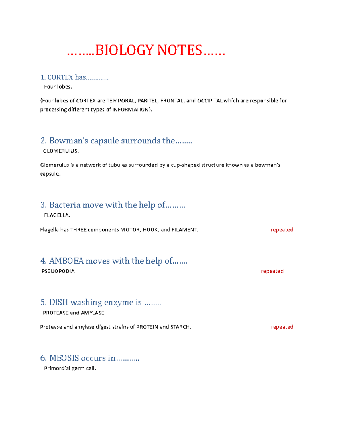 Anatomy and Physiology Notes - BSN 1st Semester Overview - Studocu