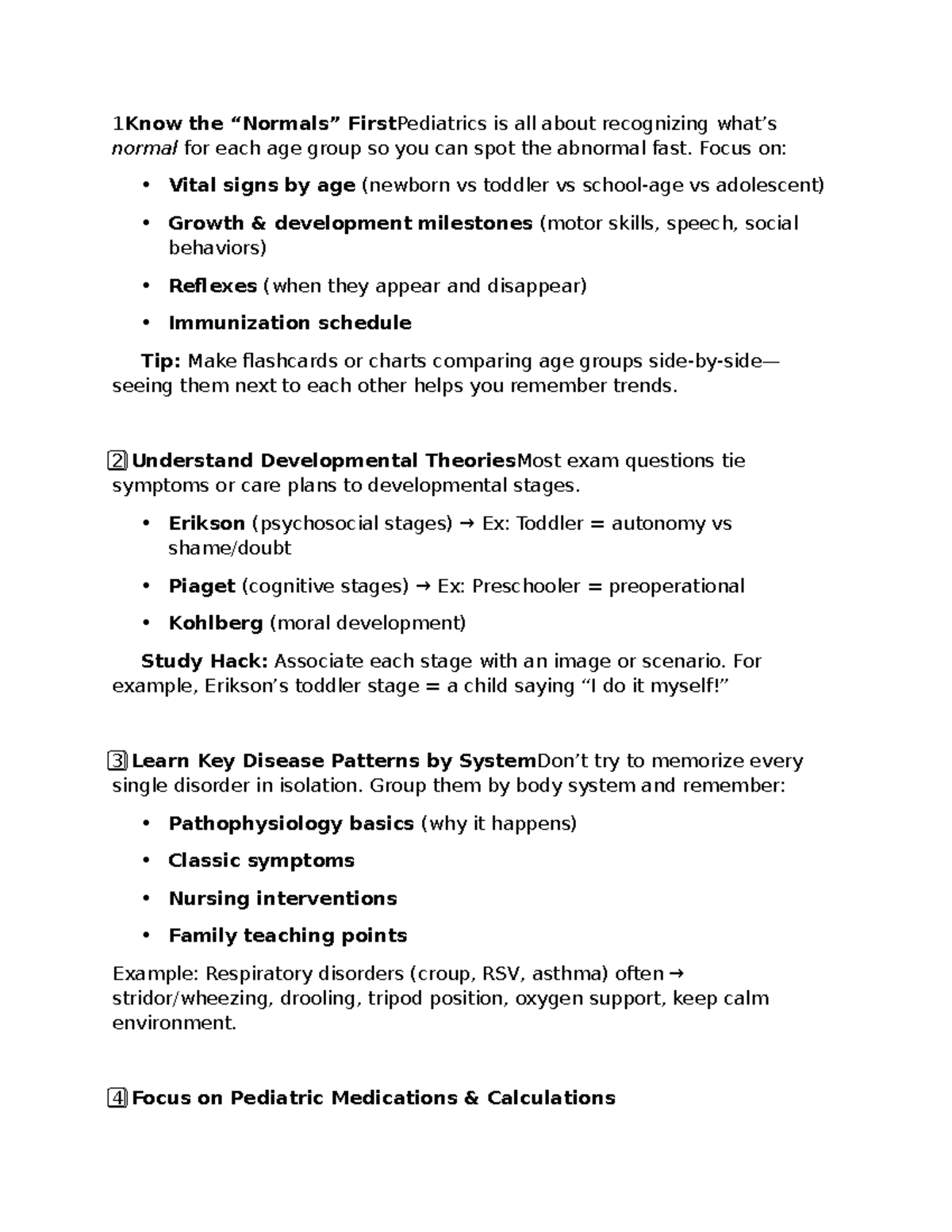 Pediatrics Exam Study Guide: Key Concepts & Tips for Success - Studocu