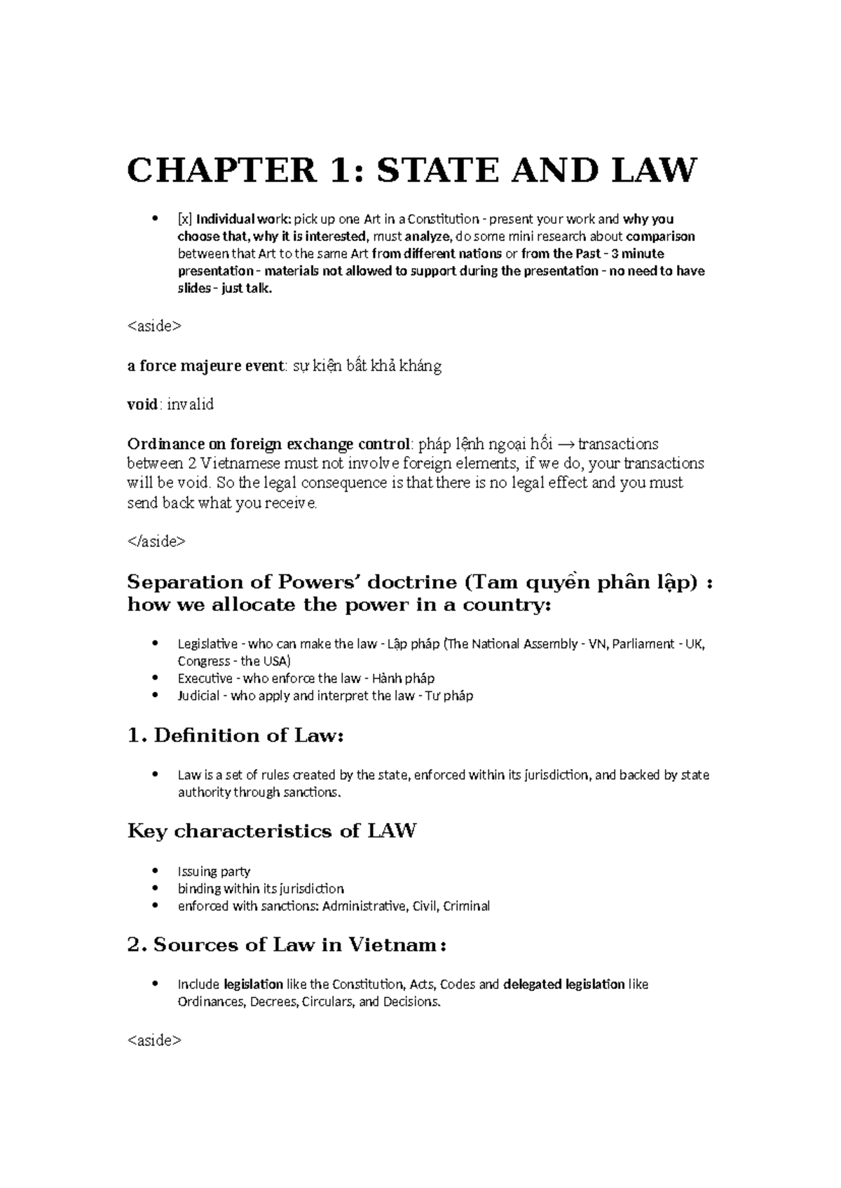 PLDC 101: Chapter 1 - State and Law Overview and Key Concepts - Studocu