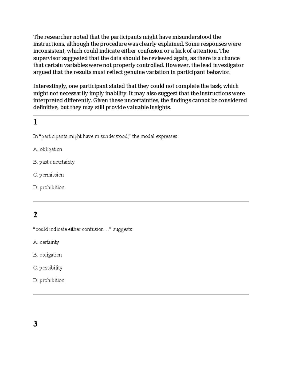 Reading and Reflection Practice: Understanding Participant Responses ...