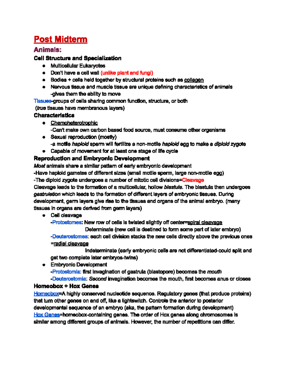 Bio 108 Final Exam Comprehensive Review Guide - Studocu