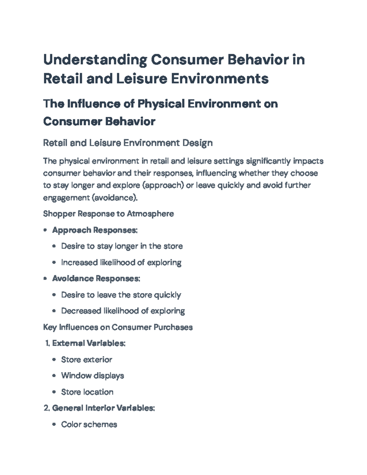 Understanding Consumer Behavior in Retail & Leisure Environments ...