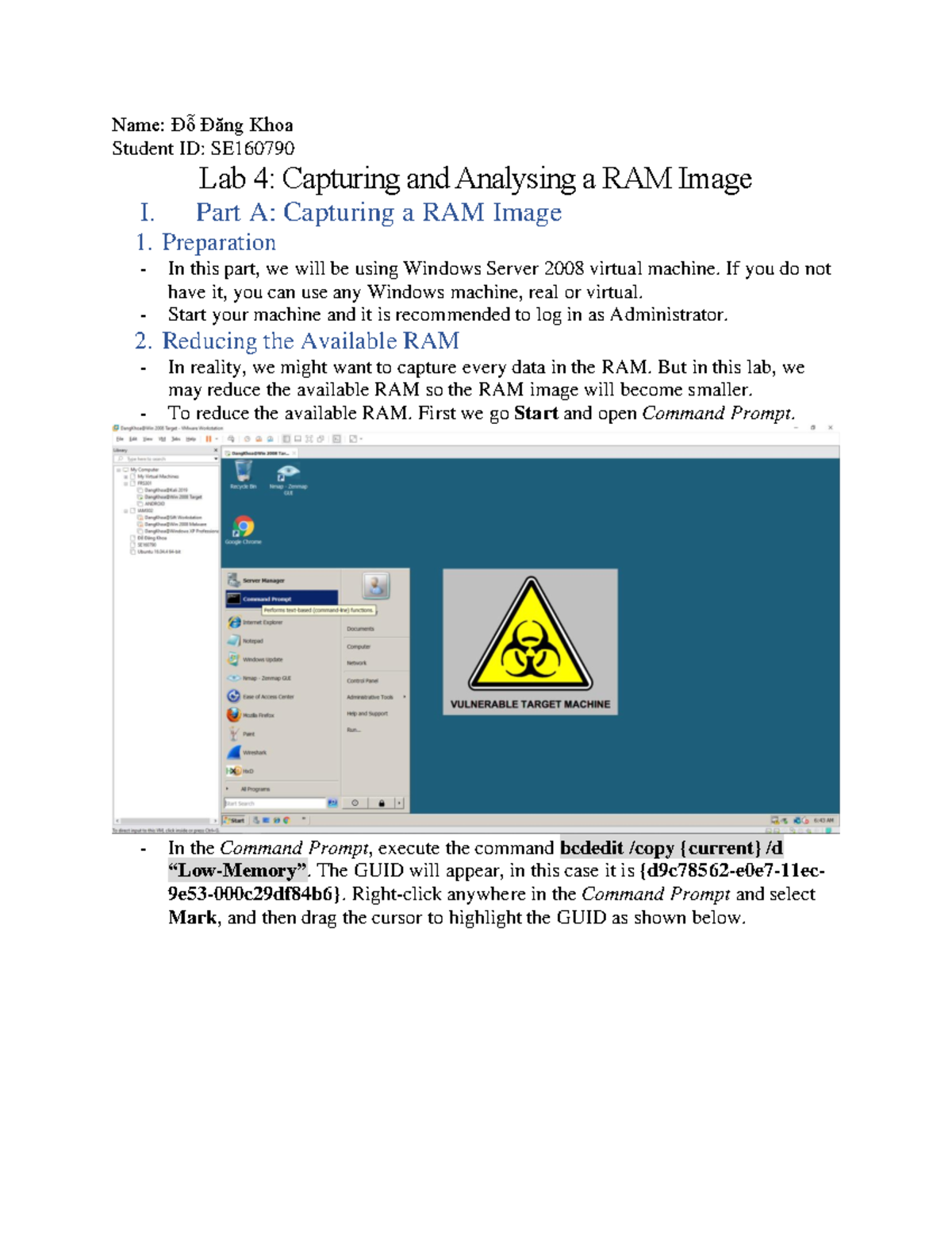 FRS301 Lab 4: Capturing and Analyzing RAM Image Techniques - Studocu