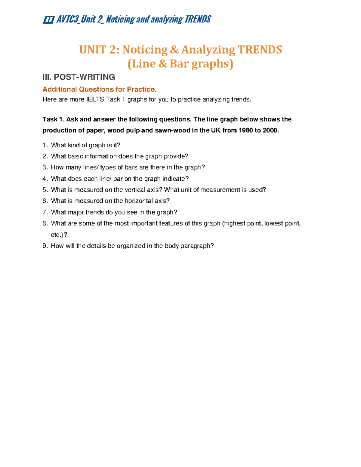 AVTC3 - Unit 2 - Analyzing Trends in Graphs and Charts - Studocu