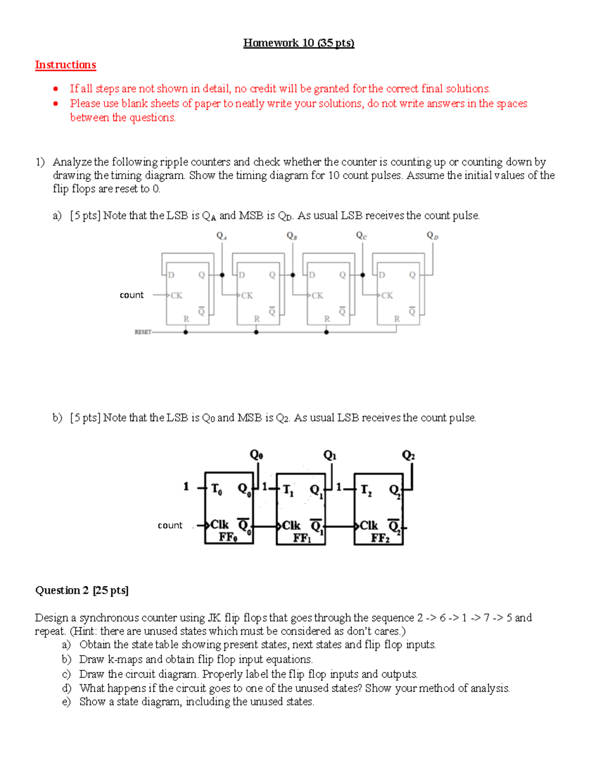 Homework 10 - Homework 1 0 ( 35 pts) Instructions If all steps are not ...