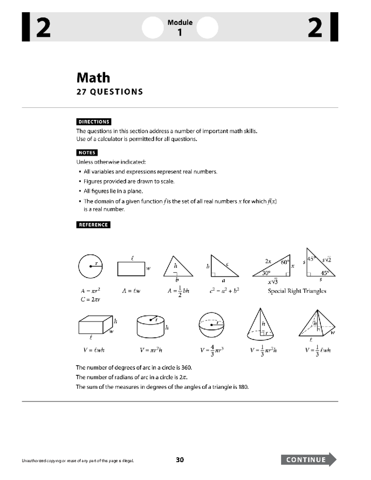 Math 27 Module 1 Test 1 Questions and Directions - Studocu