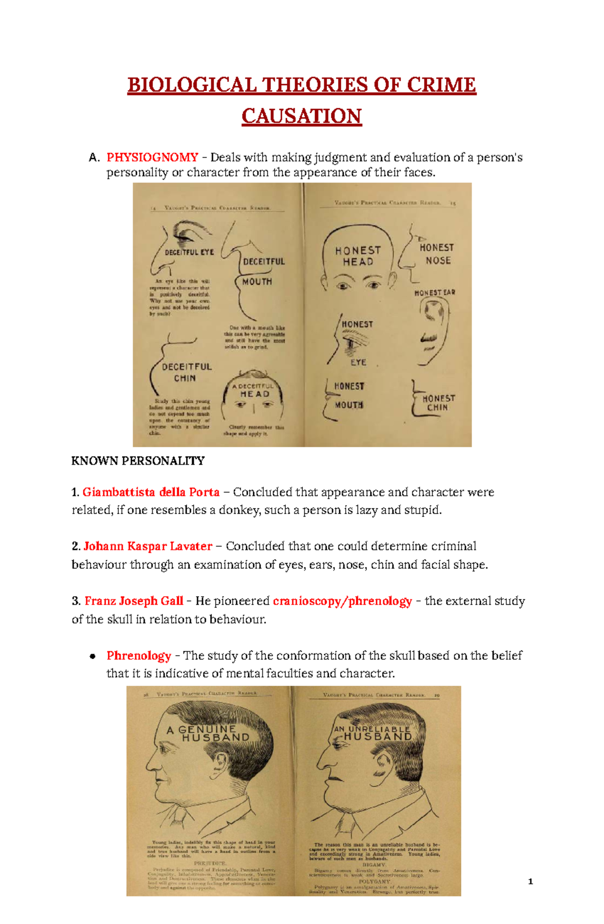 BIO 101: Biological Theories of Crime Causation and Personality ...