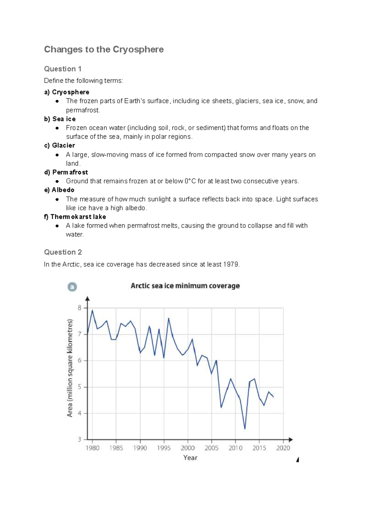 Module 7-EES Climate Science: Changes to the Cryosphere Explained - Studocu
