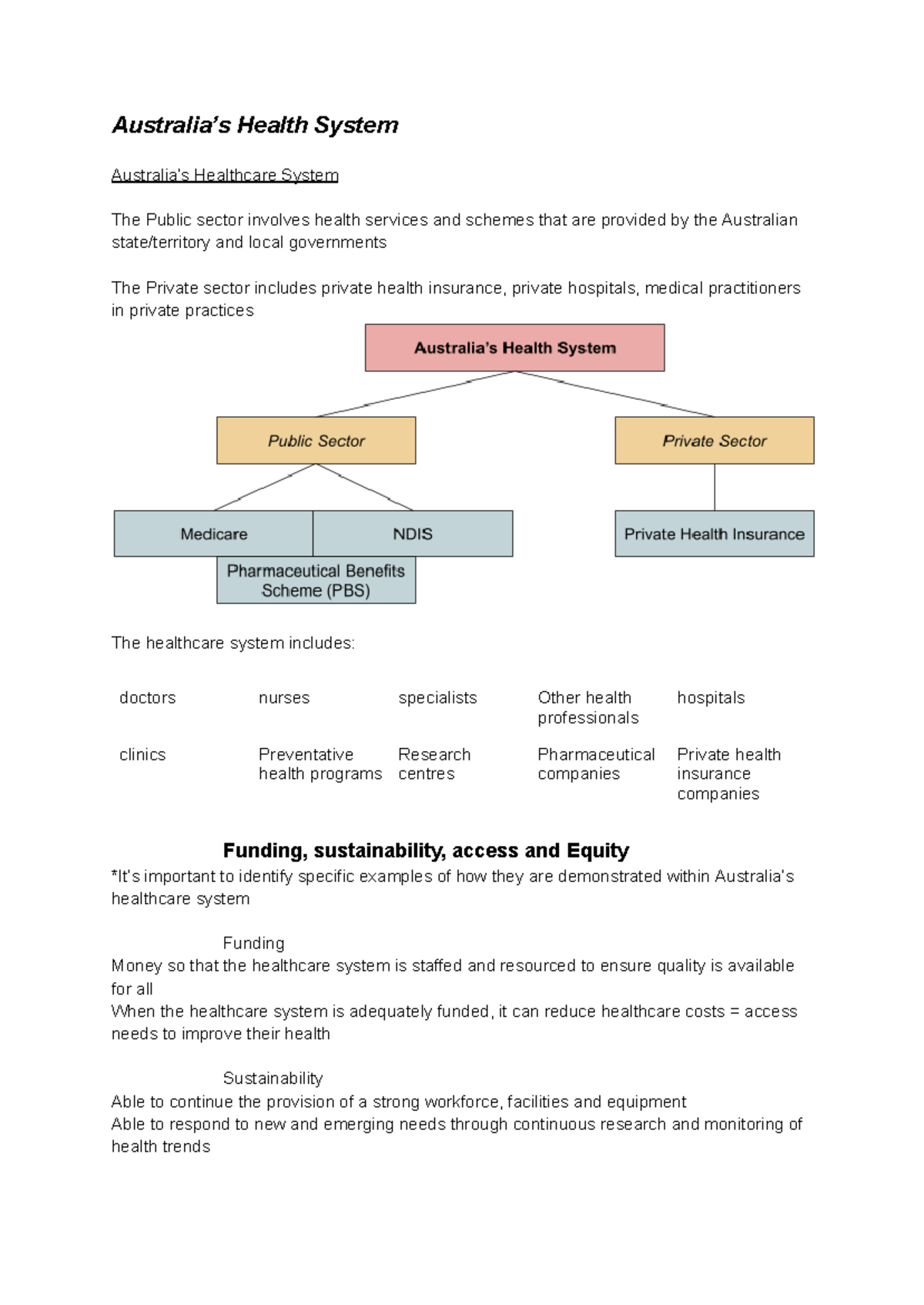 Chapter 7 - Health System Overview and Public vs Private Care - Studocu