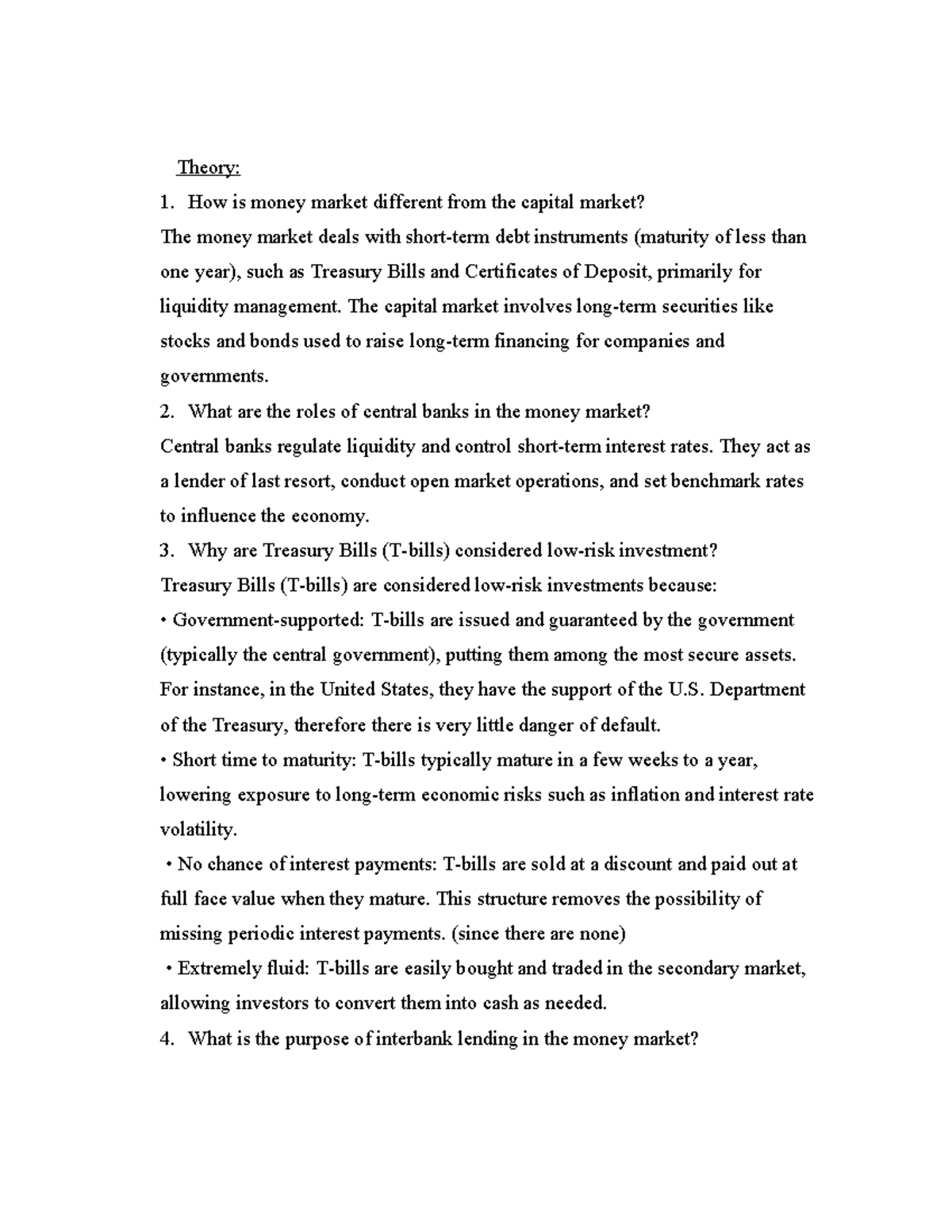 EFB GD4 G7 - Understanding Money Market vs. Capital Market Dynamics ...