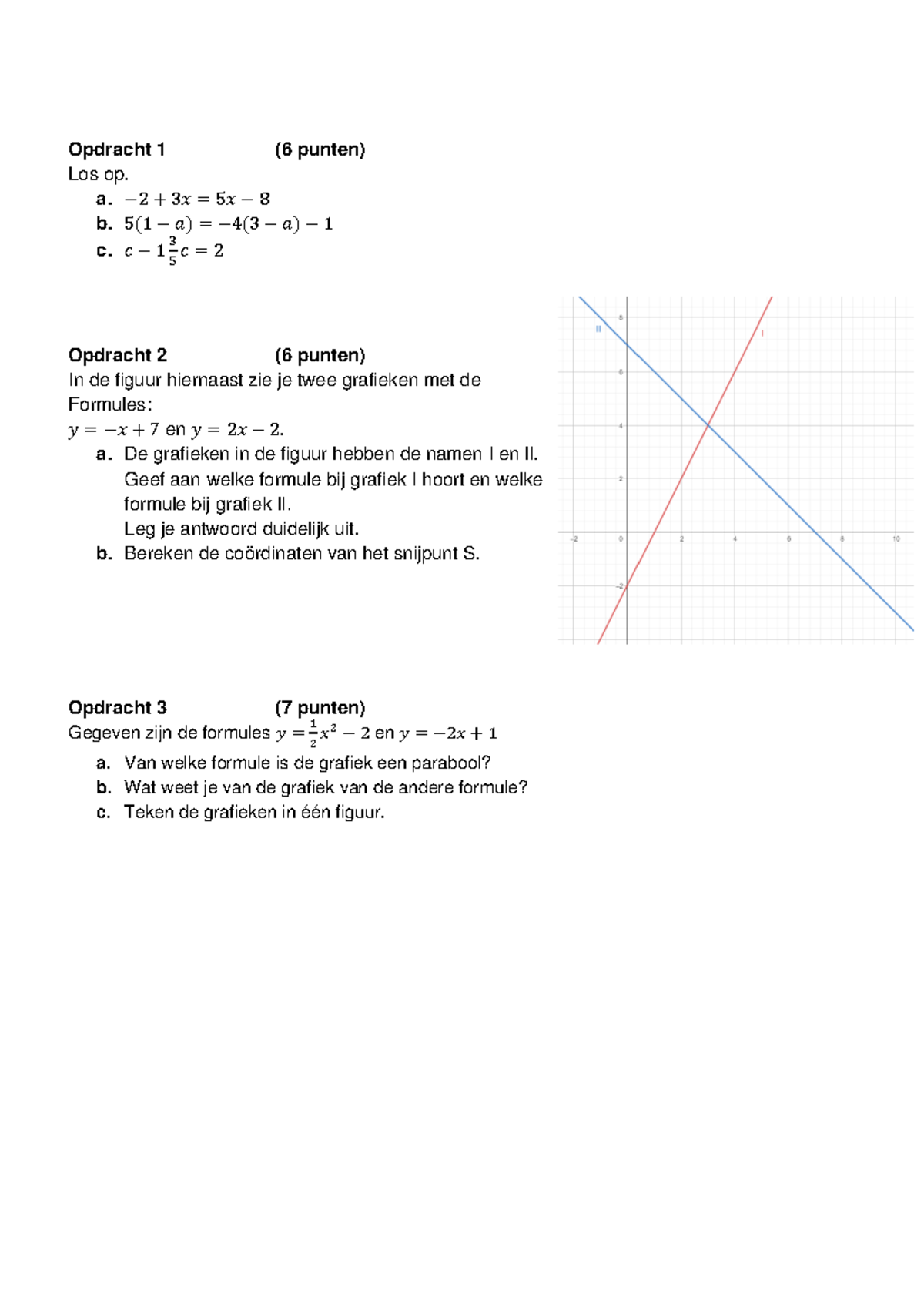 Wiskunde Oefenopgaven - Analyse van Formules en Grafieken - Studeersnel