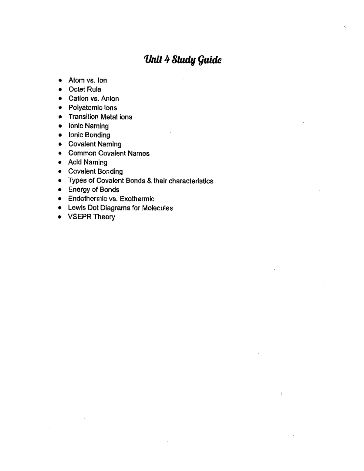 Title: Comprehensive Study Notes for BIO101 Final Exam - Unit 4 Study ...