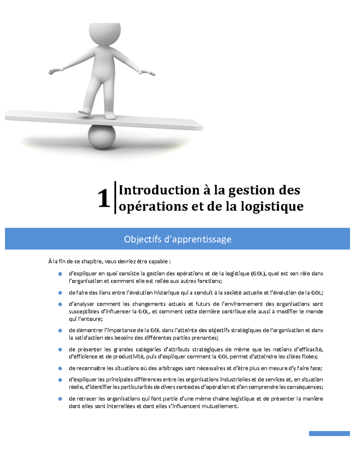 Cours gestion des operations 1 Introduction à la gestion des