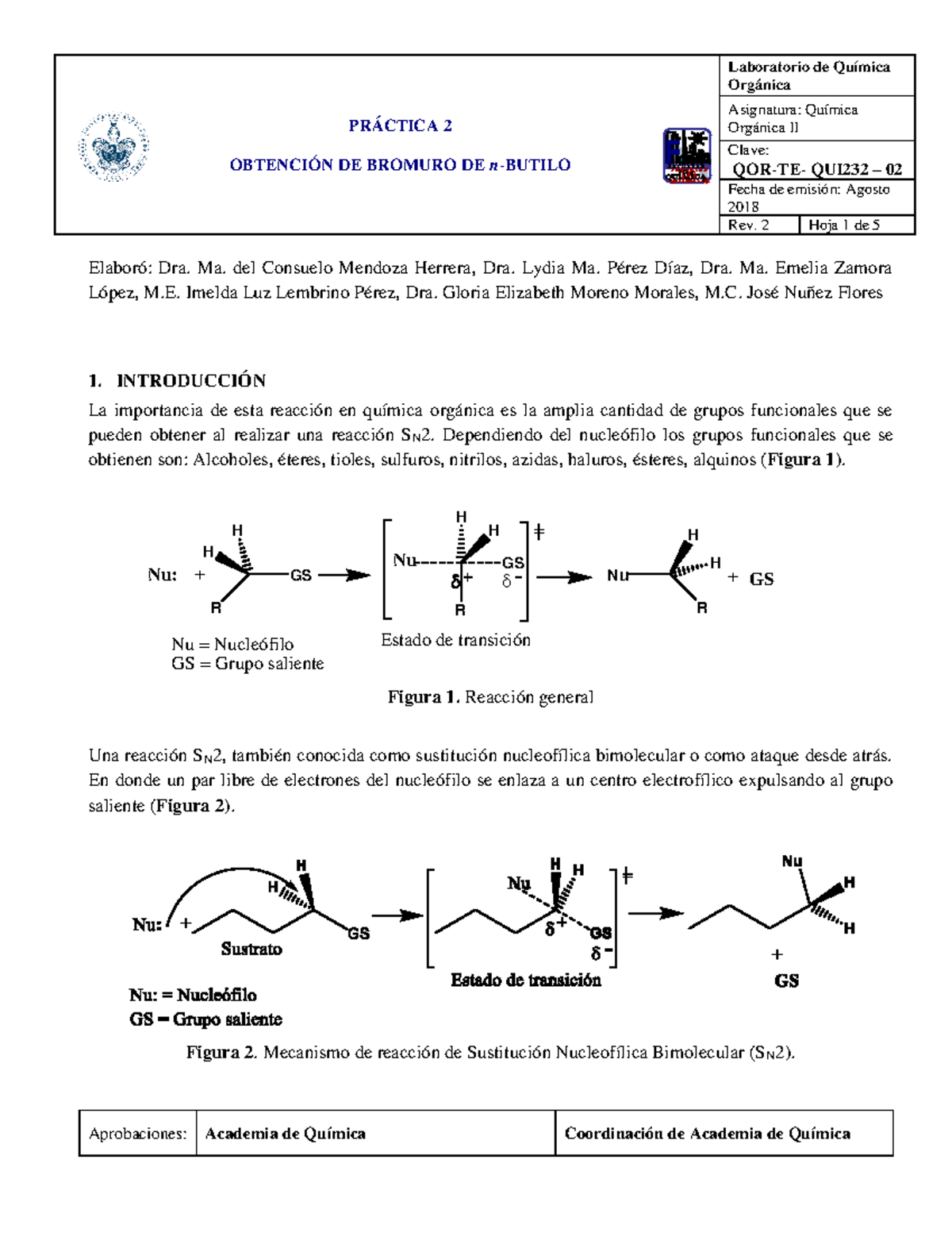 Práctica 2: Obtención de Bromuro de n-Butilo - Química Orgánica II (QOR ...