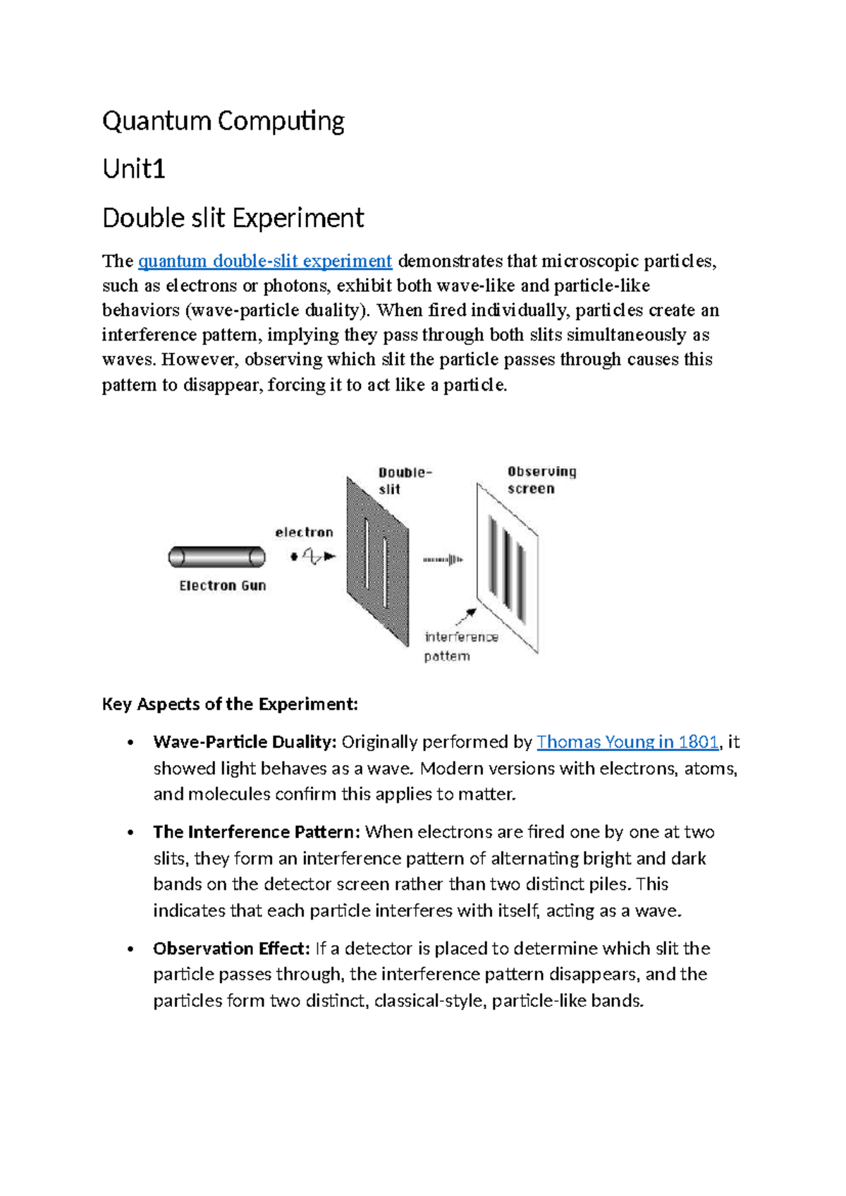 Quantum Computing (Unit 1): Double Slit Experiment & Heisenberg ...