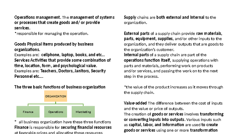 OM 101: Operations Management Overview and Key Concepts - Studocu