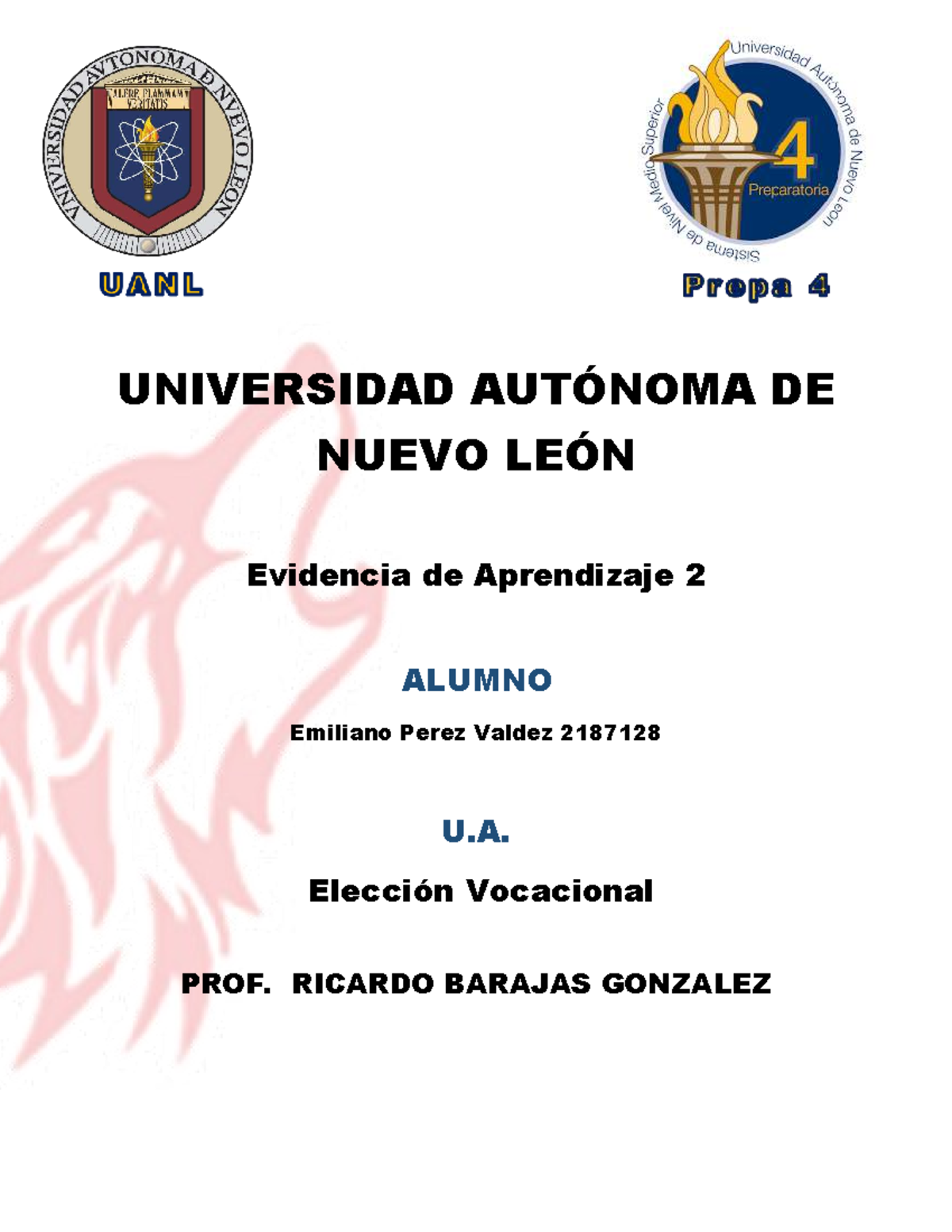 EPV EV2 - Evidencia de Aprendizaje Elección Vocacional Etapa 2 - Studocu