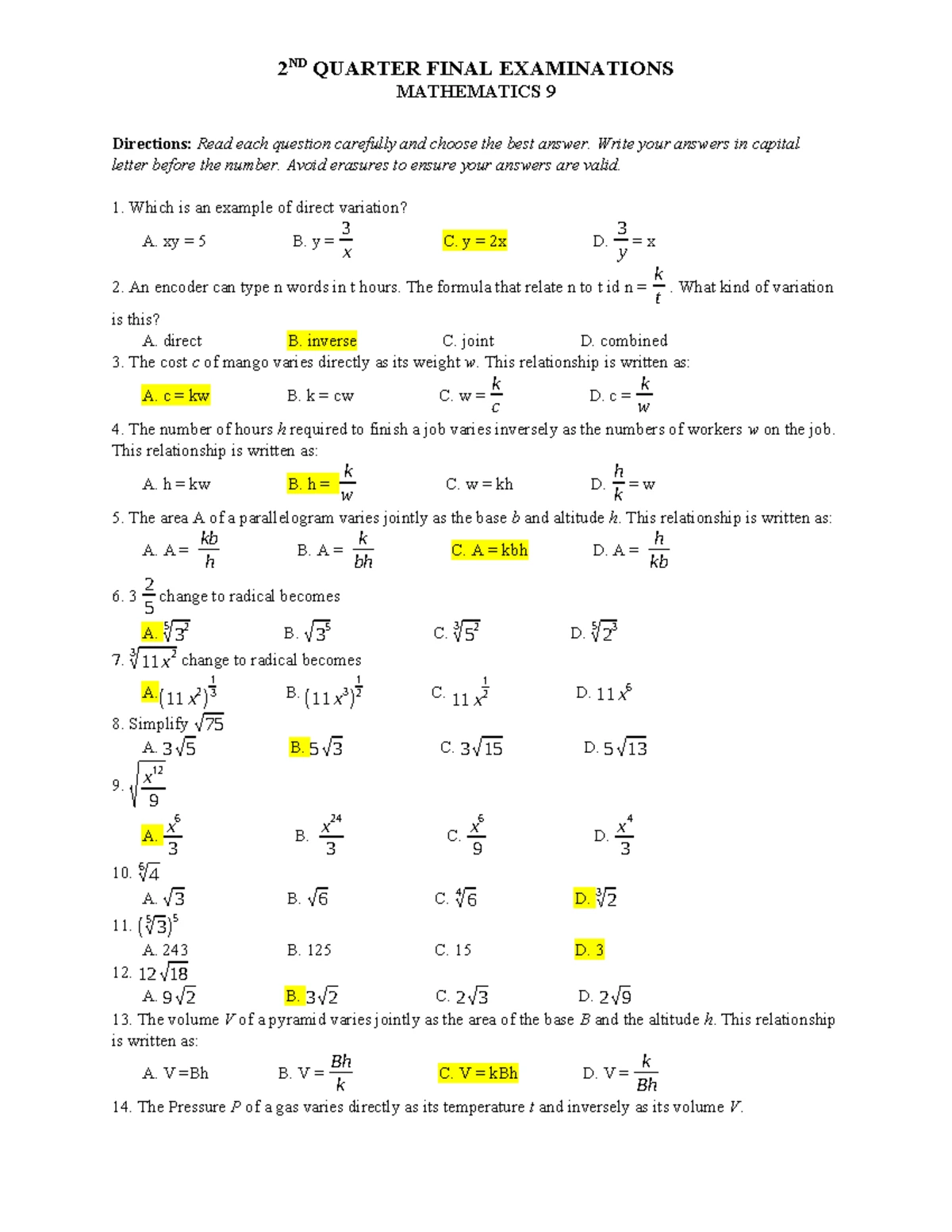 G9 & G10 Geometry Standards and Learning Competencies - Studocu